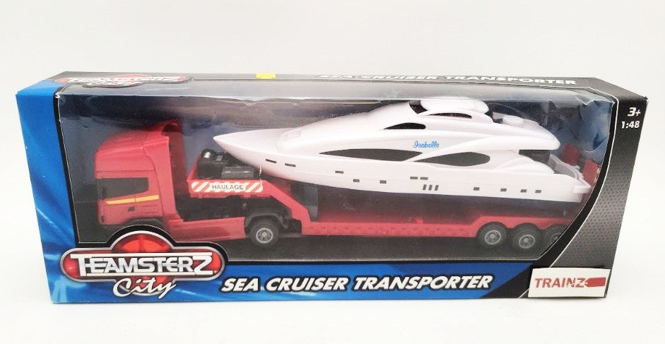 Acme 1370208 By Teamsterz City Red Sea Cruiser Transporter W/Cruiser 