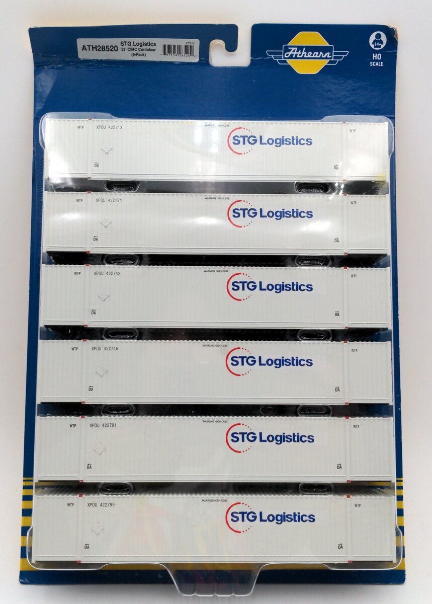 Athearn 28520 HO Scale STG Logistics 53' CIMC Container (Pack of 6)
