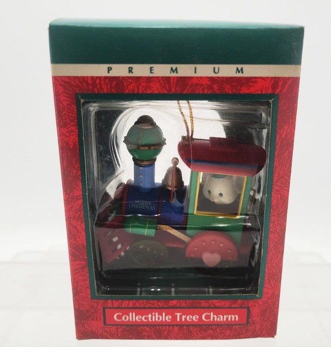 Trim A Home 0-046994-117 1992 Mouse in a Train Engine Christmas Ornament Tree