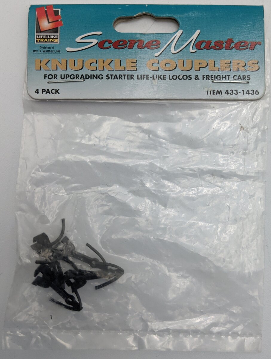 Life Like 433-1436 HO Scale Knuckle Couplers (4-Pack)
