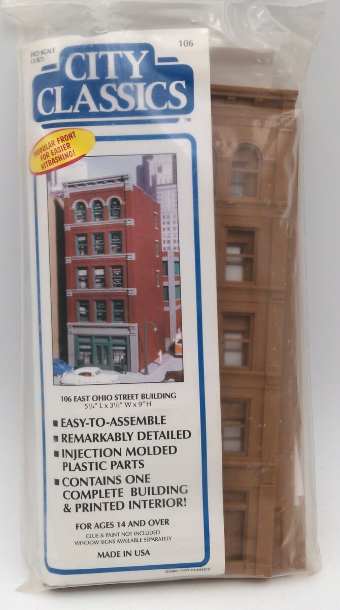 City Classics 106 HO 106 East Ohio Street Retail 5-Story Building Kit
