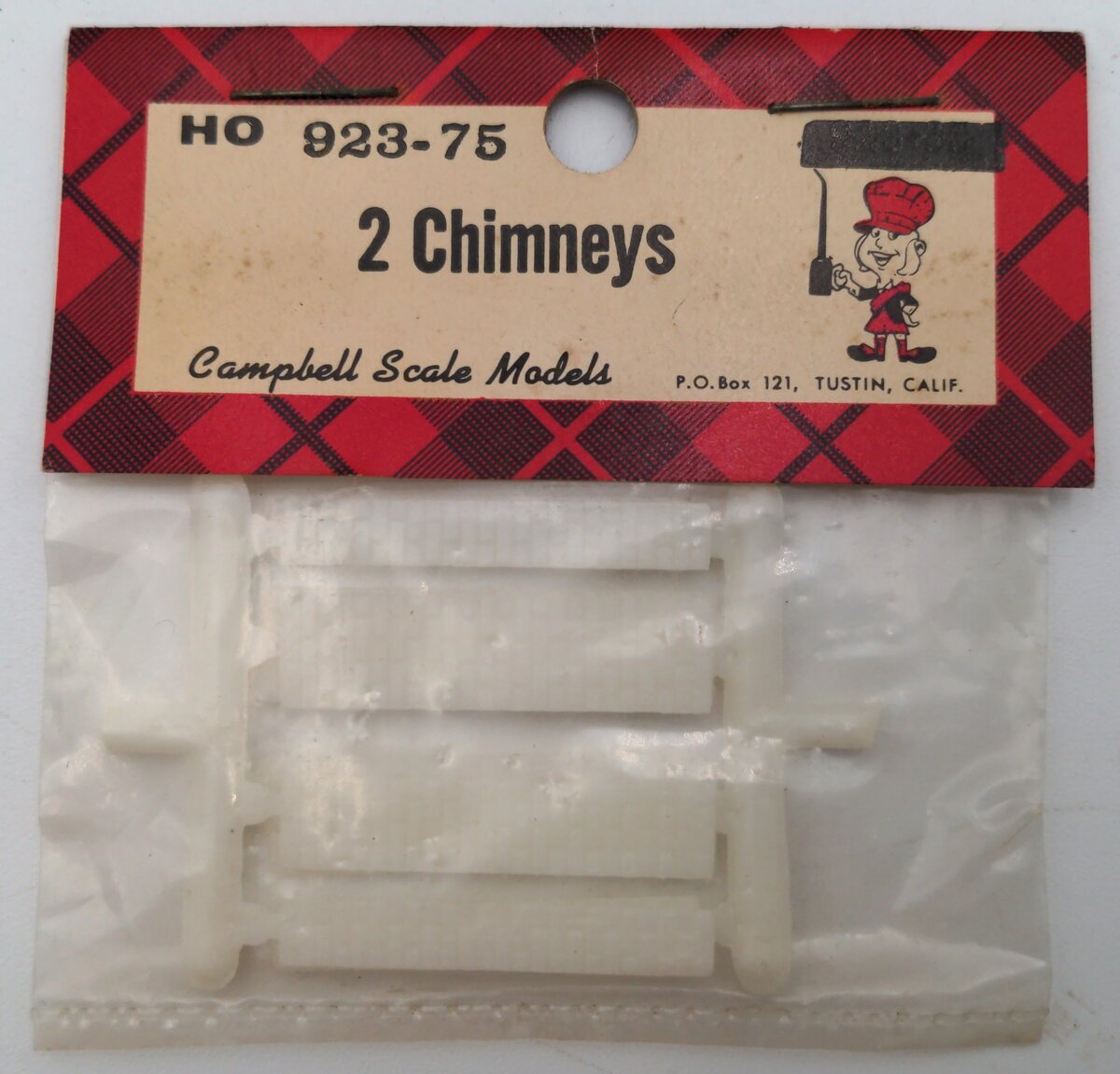 Campbell Scale Models 923-75 HO Scale 2 Chimneys