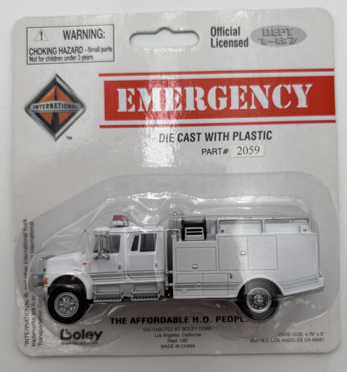 Boley 2059 1:87 White International Emergency Fire Rescue Truck
