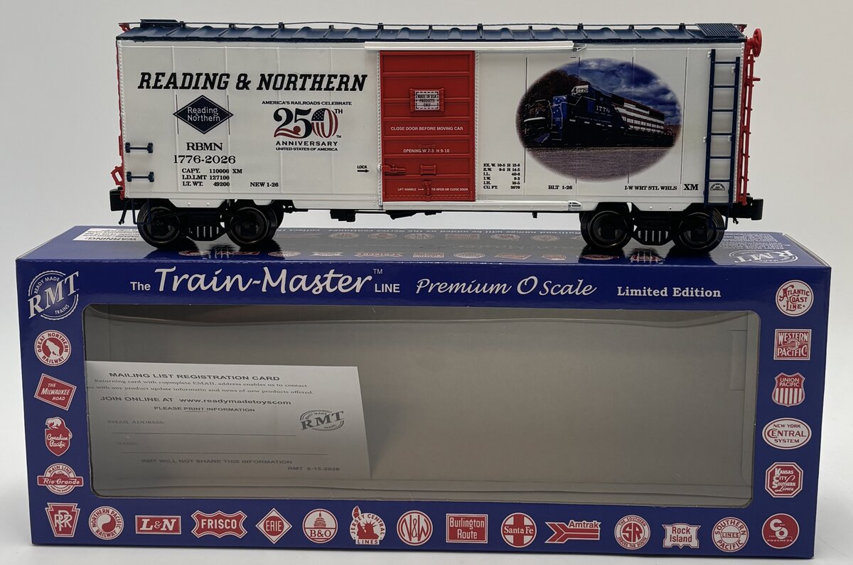 RMT 96412-1776 O Reading & Northern 40' PS-1 Boxcar