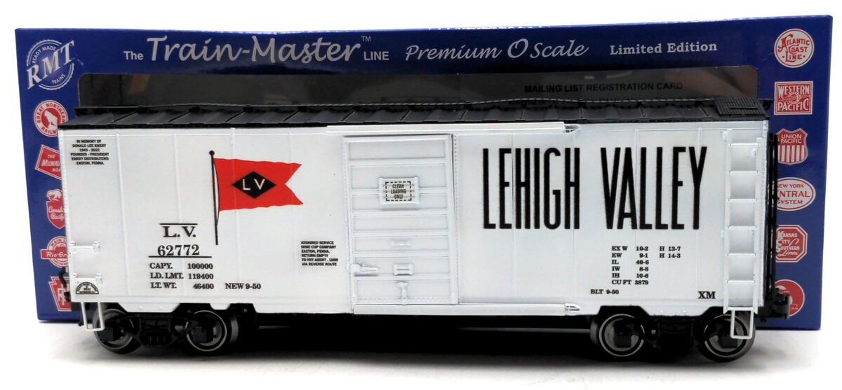 RMT 96438 O White Lehigh Valley 40' PS-1 Boxcar