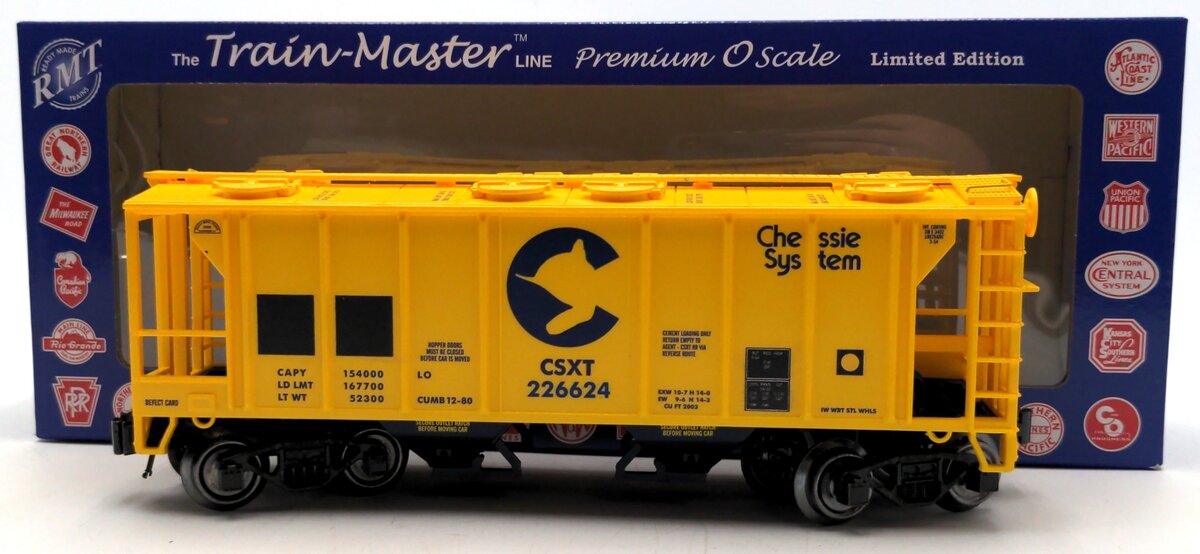 RMT 86304-4 O Chessie CSXT 2-Bay Covered Hopper Car