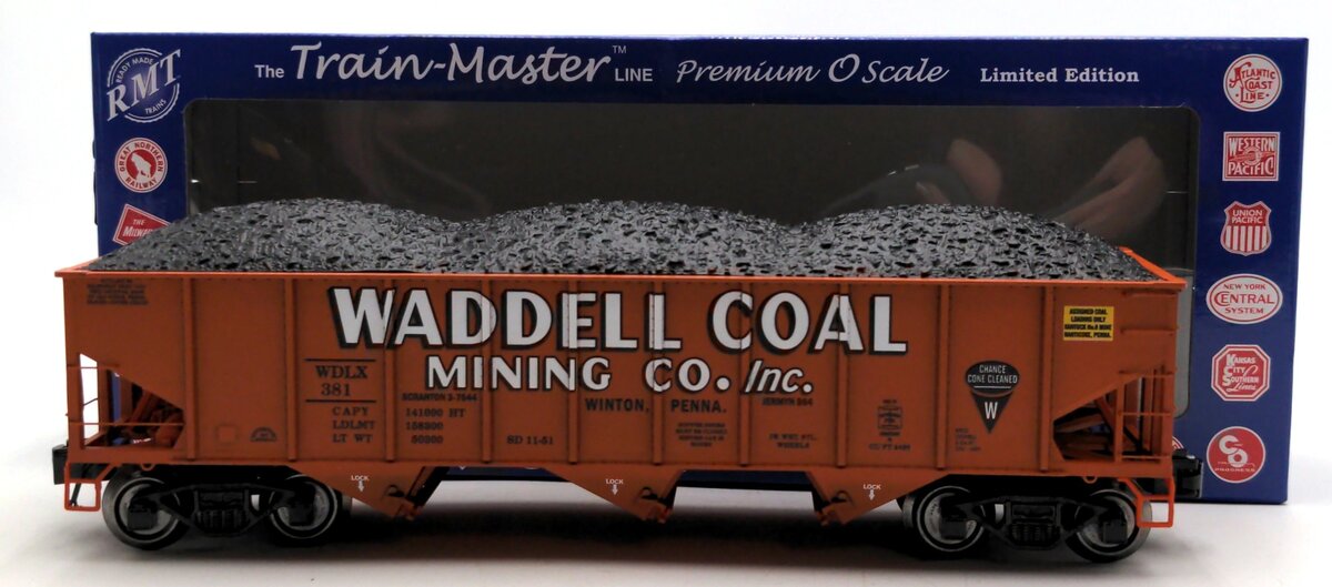 RMT 66286 O Waddell Coal 3-Bay Coal Hopper Car