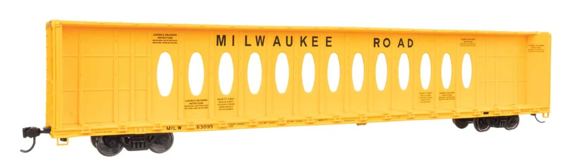 Walthers 910-50743 HO MILW 72' Centerbeam Flatcar with Opera Windows RTR #63095