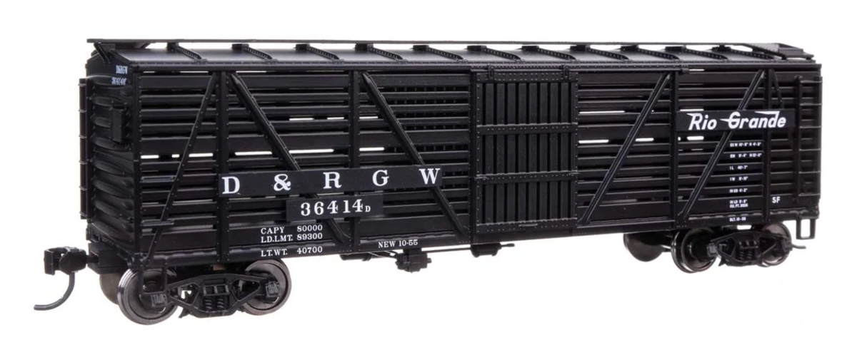Walthers 910-41511 HO D&RGW 40' Wood Stock Car with Dreadnaught Ends RTR #36414D