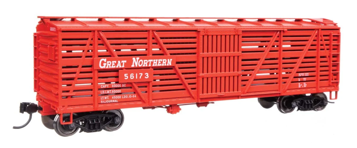 Walthers 910-41514 HO GN 40' Wood Stock Car with Dreadnaught Ends RTR #56173