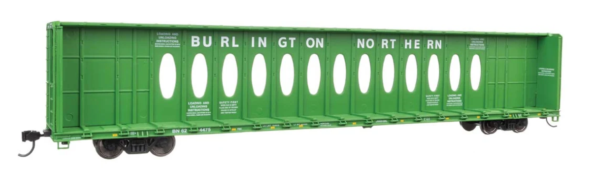 Walthers 910-50734 HO BN 72' Centerbeam Flatcar with Opera Windows RTR #624475