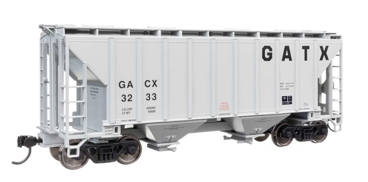 Walthers 910-8511 HO GACX 37' 2980 Cubic-Foot 2-Bay Covered Hopper RTR #3233