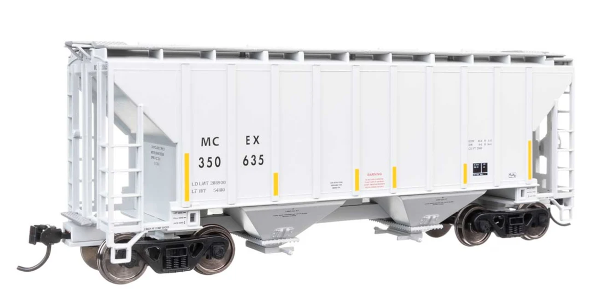 Walthers 910-8514 HO MCEX 37' 2980 Cubic-Foot 2-Bay Covered Hopper RTR #350635