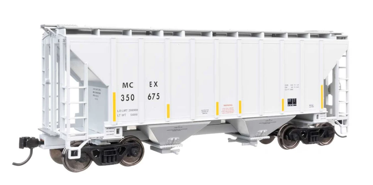 Walthers 910-8516 HO MCEX 37' 2980 Cubic-Foot 2-Bay Covered Hopper RTR #350675