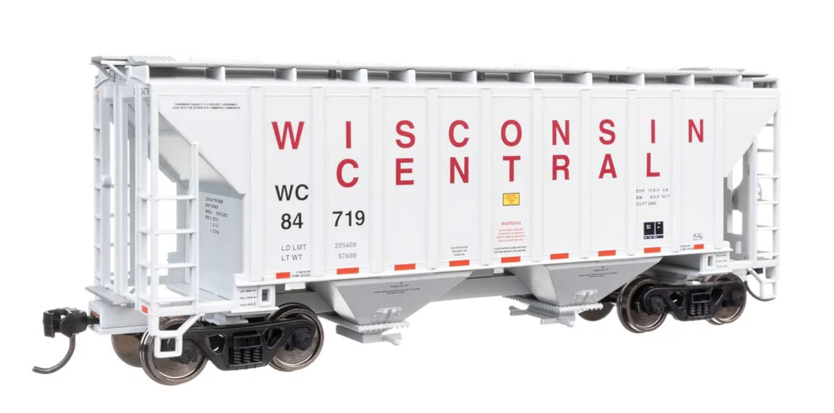 Walthers 910-8517 HO WC 37' 2980 Cubic-Foot 2-Bay Covered Hopper RTR #84719