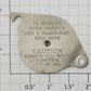 Lionel 2333-129 Battery Cover Swivel Plate with Unpainted Engraved Lettering