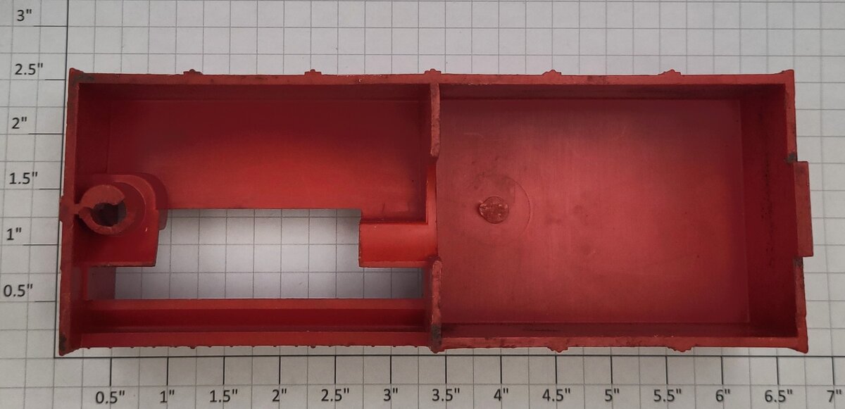 Lionel 55-11 Damaged Red Plastic PRR Tie-Jector Shell
