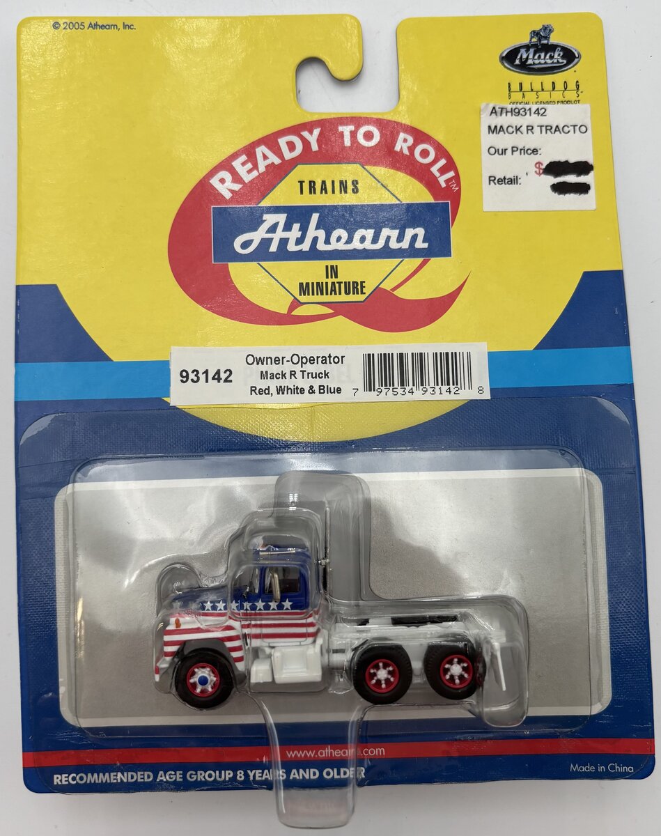 Athearn 93142 HO RTR Red, White & Blue Owner-Operator Mack R Truck