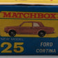 Lesney 25 Diecast Matchbox Series Ford Cortina