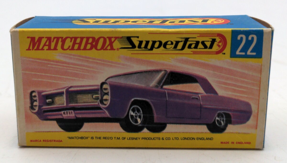 Lesney 22 1:64 Scale Diecast Matchbox Superfast series Pontiac Coupe