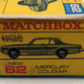 Lesney 62 1:64 Scale Diecast Mercury Cougar