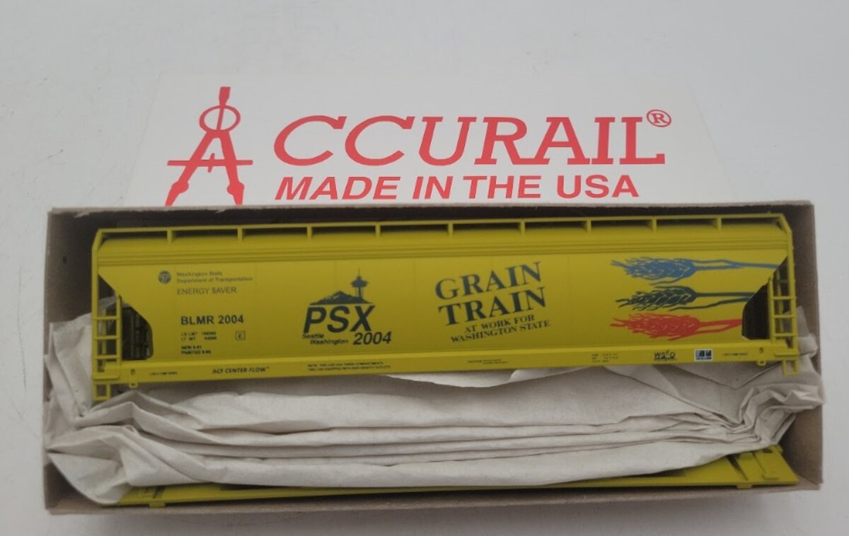 Accurail 2004 HO Scale Grain Train Covered Hopper Washington State Kit