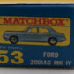 Lesney 53 1:64 Scale Diecast Ford Zodiac MK IV
