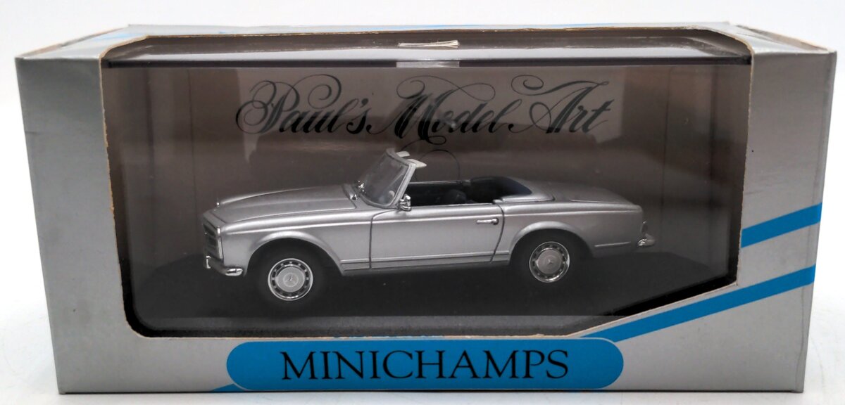 Minichamps 032230 1:43 Scale Mercedes Benz 280 SL Cabriolet Silver
