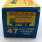 Lesney 47 1:64 Scale Diecast Matchbox D.A.F. Tipper Container Truck