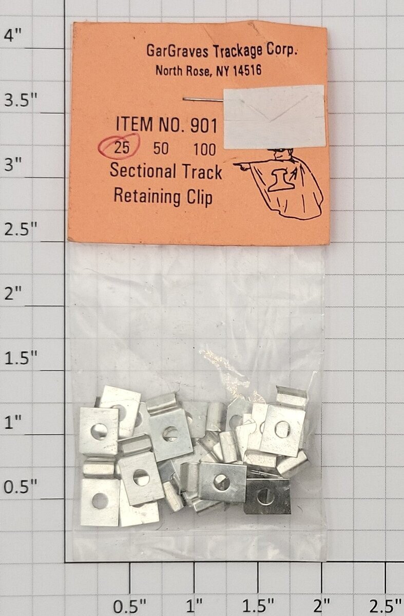 Gargraves 901-25 Sectional Track Retaining Clips (Pack of 25)