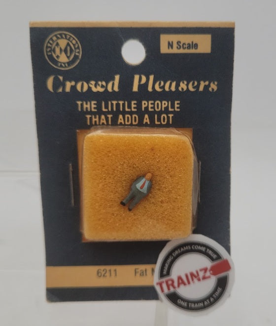 NJ International 6211 N Scale Crowd Pleasers Stand Up Fat Man Painted Figure