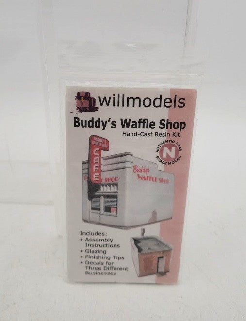 Willmodels N Scale Buddy's Waffle Shop Hand-Cast Unpainted Resin Kit