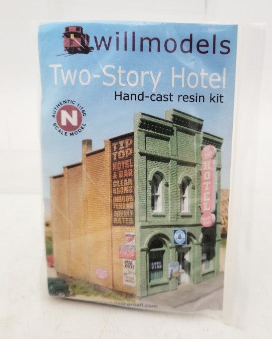 Willmodels N Scale Two Story Hotel Unpainted Hand Cast Resin Kit