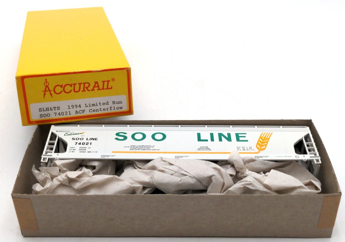 Accurail 74021 HO Scale SLH&TS 1994 Limited Run SOO ACF Centerflow Kit