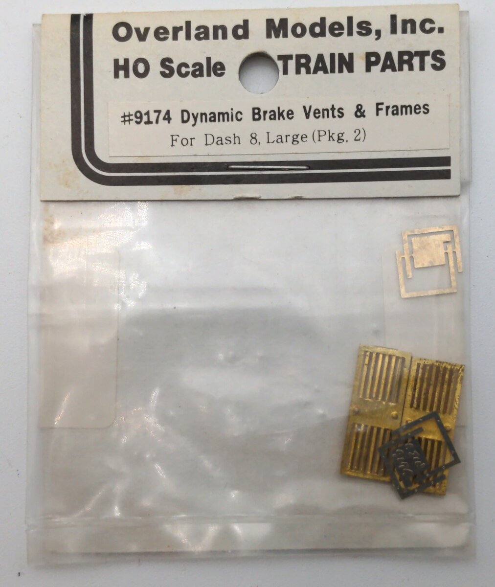 Overland 9174 HO scale Brass Dynamic Brake Vent & Frames