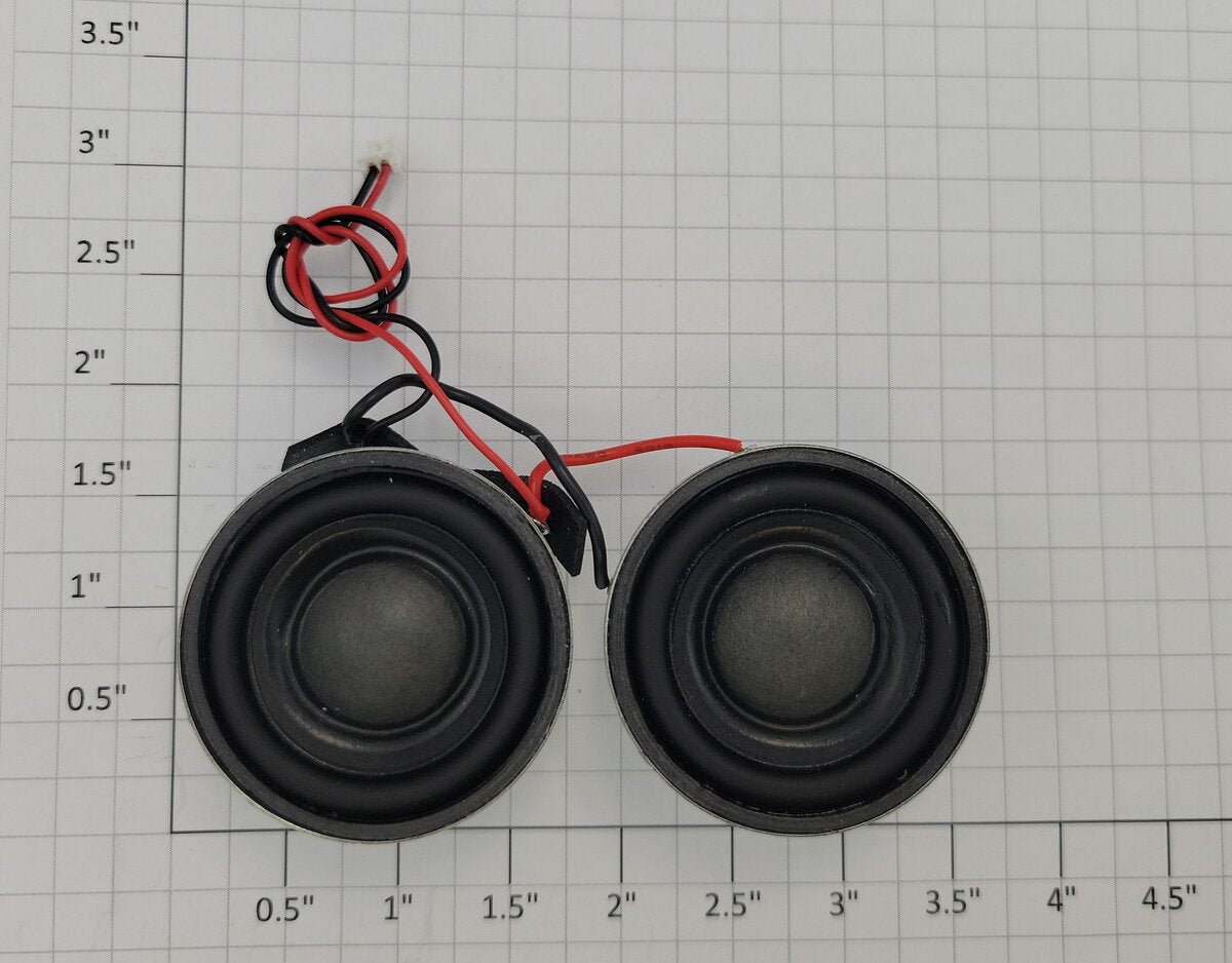 Lionel 38155-536 O Gauge 16 Ohm 2W 40mm OD Baby Fat Boy Speaker (Set of 2)