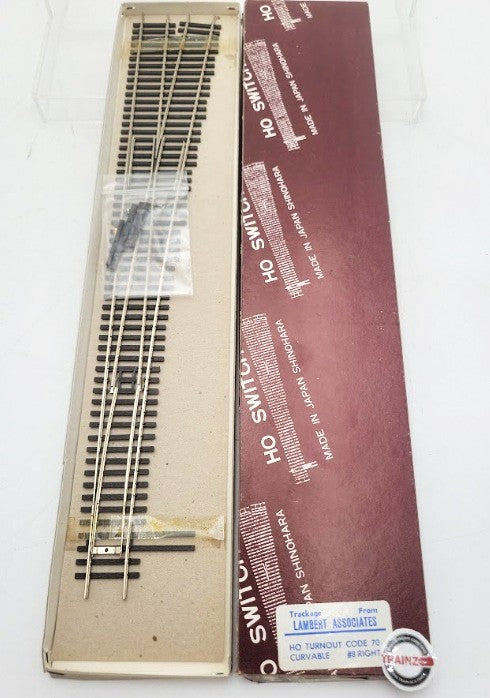 Shinohara Track N70 HO Scale Turnout Code 70 #8 Curvable Right Curvable Track