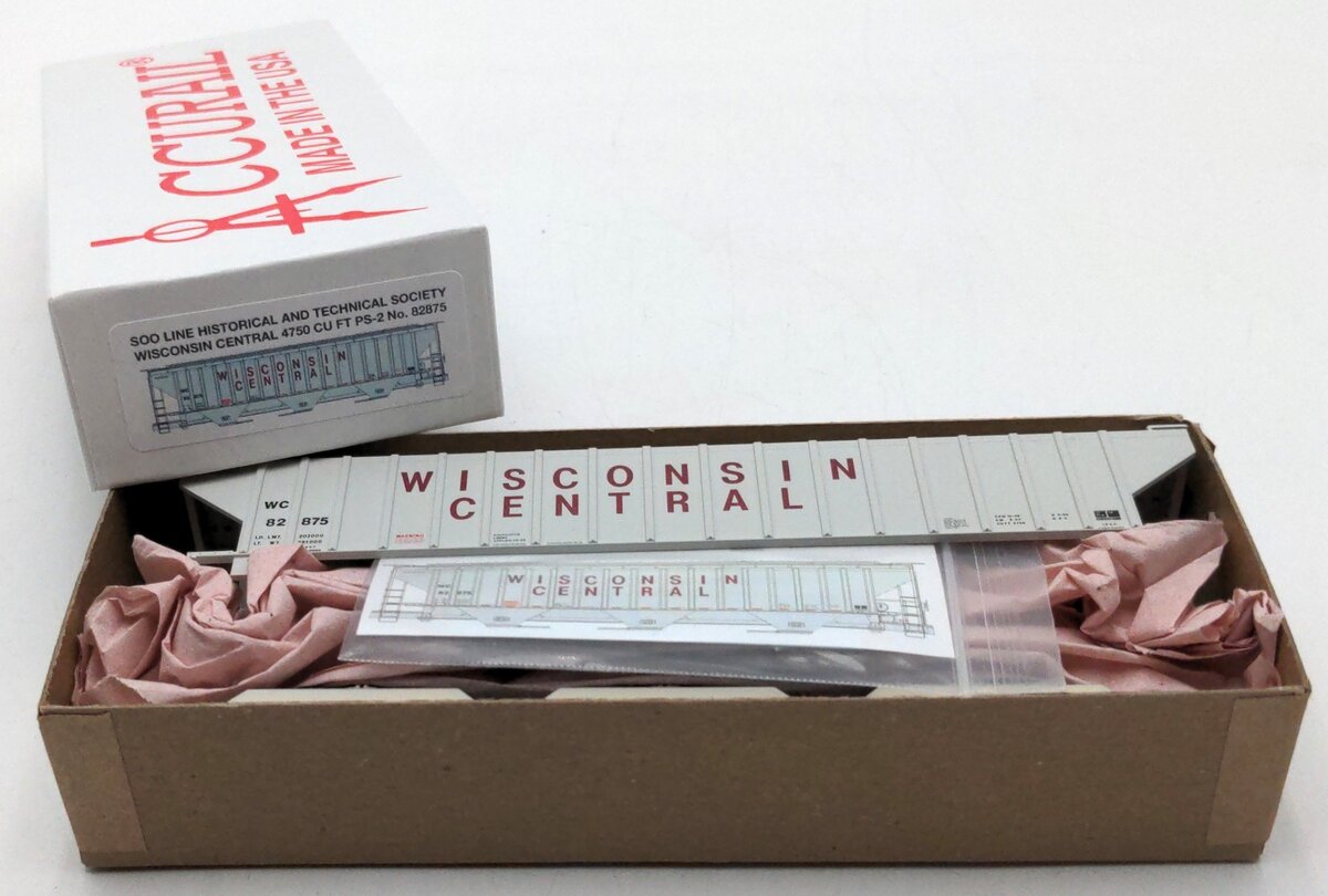 Accurail 82875 HO Scale SOO Line Wisconsin Central 4750 CU Feet PS-2 Hopper Kit