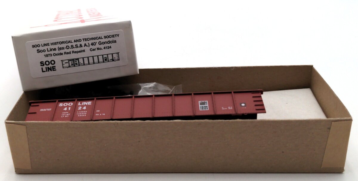 Accurail 4142 HO Scale SOO Line 40' Gondola 1973 Oxide Red Repaint Kit