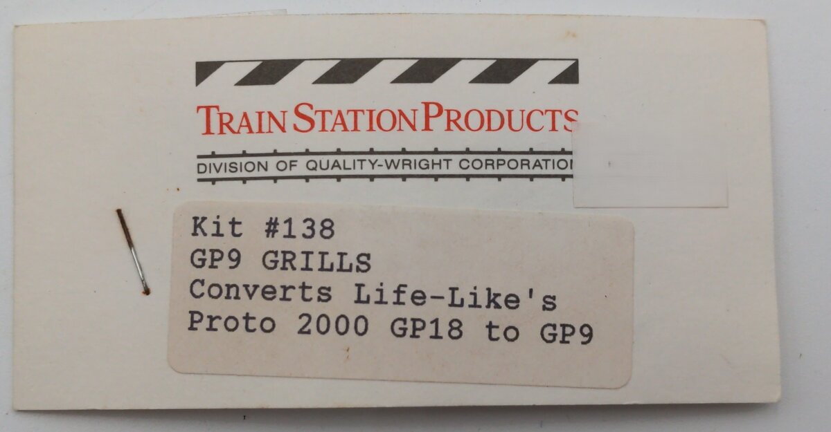 Train Station Products 138 HO Scale GP9 Grills