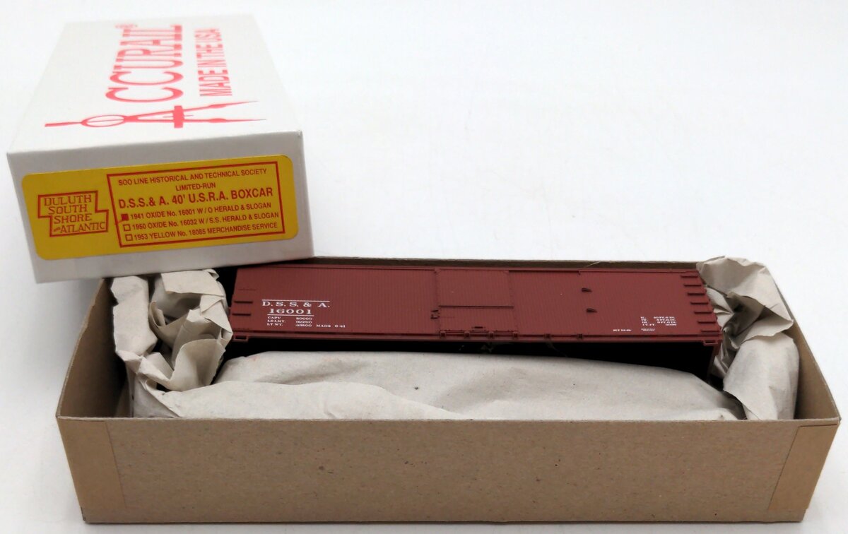 Accurail 16001 HO D.S.S.&A. 40' U.S.R.A. Boxcar 1941 Oxide W/O Herald & Slogan