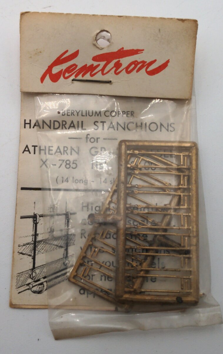Kemtron X-785 HO Beryllium Copper Handrail Stanchions For Athearn GP-30 Diesel
