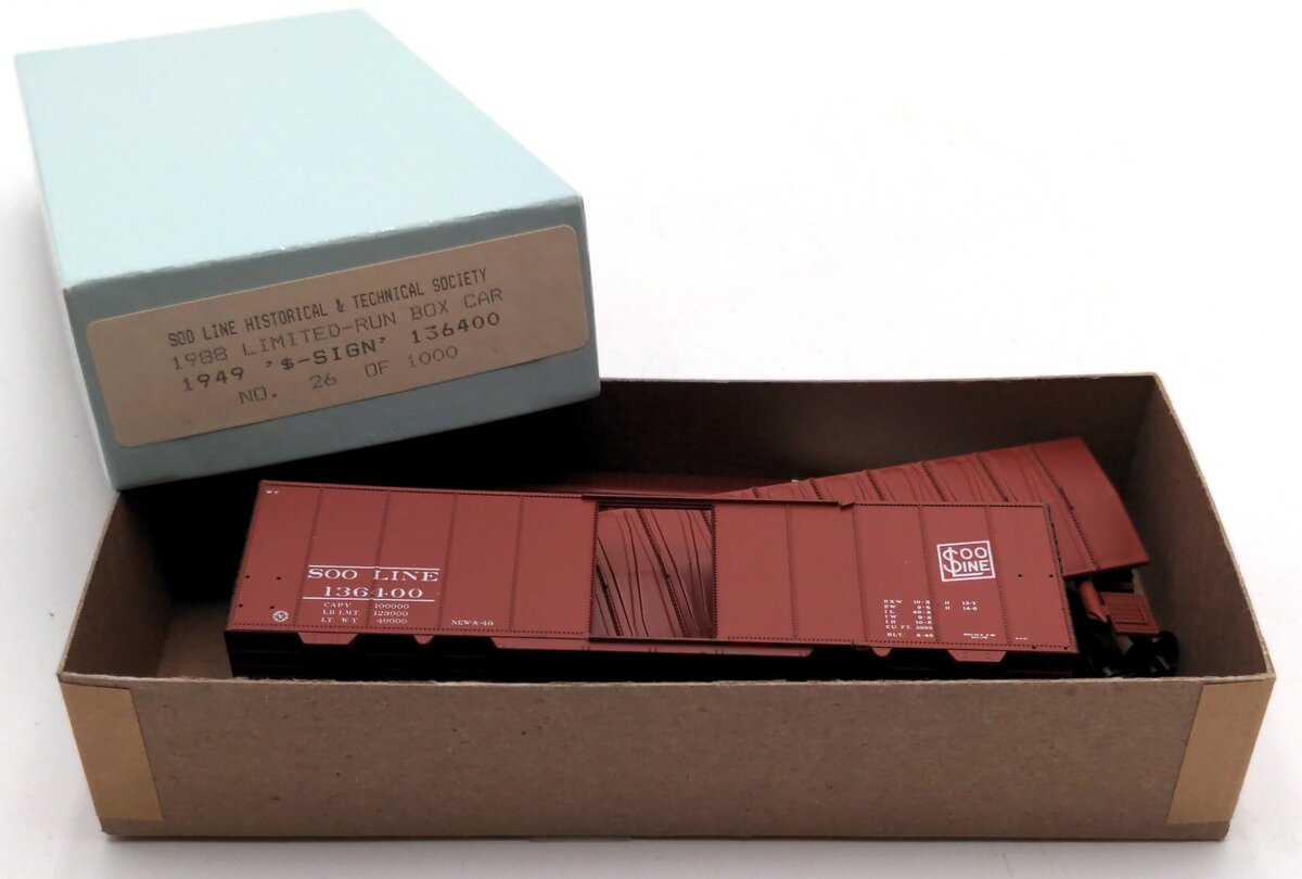 Front Range 136400 HO SOO Line 1988 Limited Run Boxcar 1949 Dollar Sign Logo Kit