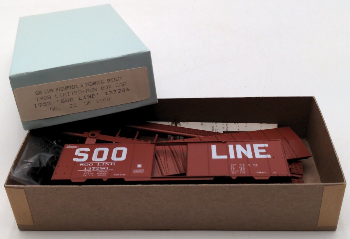 Front Range 137286 HO Scale SOO Line 1988 Limited Run Boxcar 1953 "SOO Line" Kit