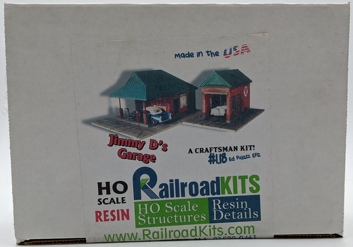 Railroad Kits HO Scale Jimmy D's Garage Building Kit