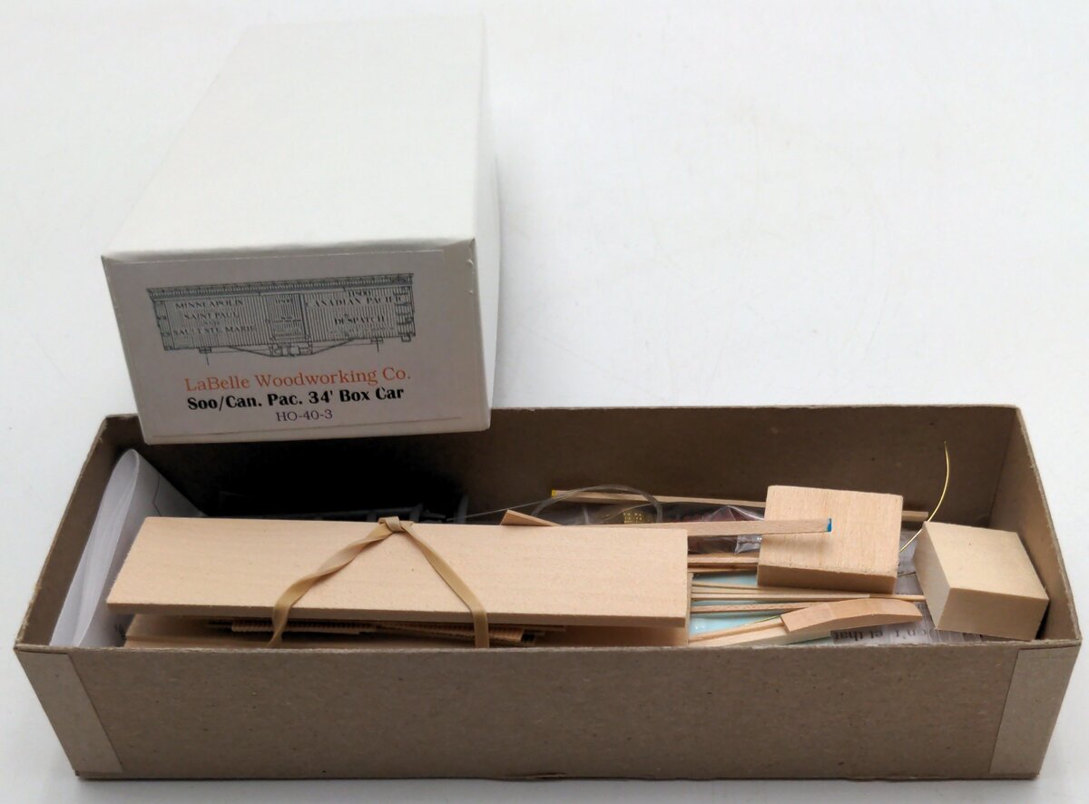 LaBelle Woodworking Co. HO-40-3 SOO/Can. Pac. 34" Boxcar Kit