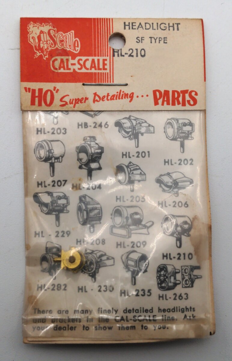 Cal Scale HL-210 HO Scale Headlight SF Type