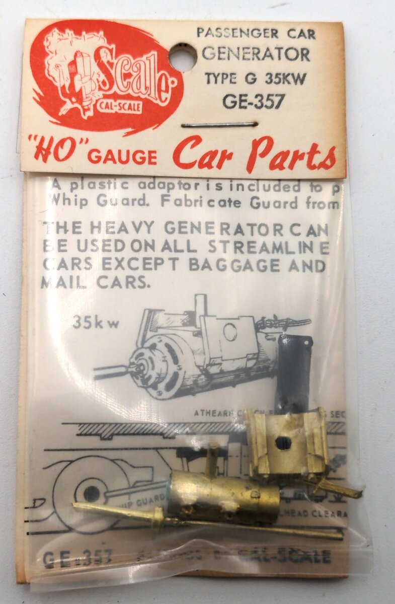Cal Scale GE-357 HO Scale Passenger Car Generator Type G 35KW
