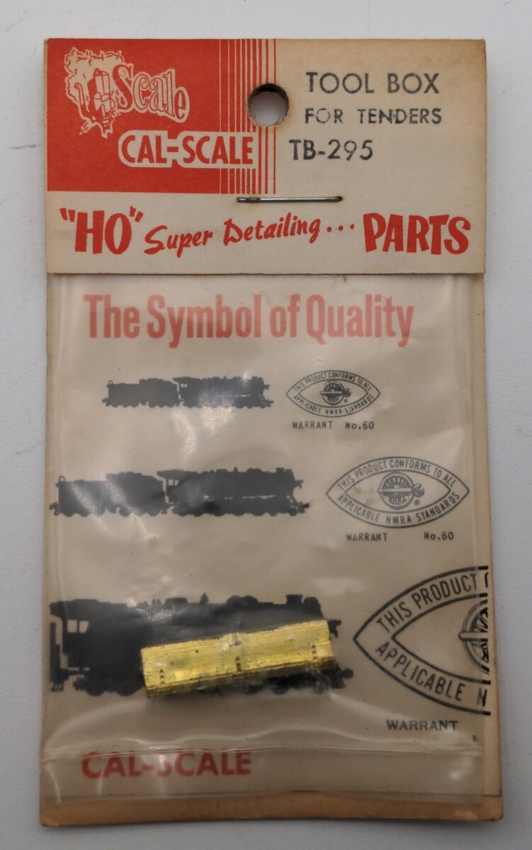 Cal Scale TB-295 HO Scale Tool Box For Tenders