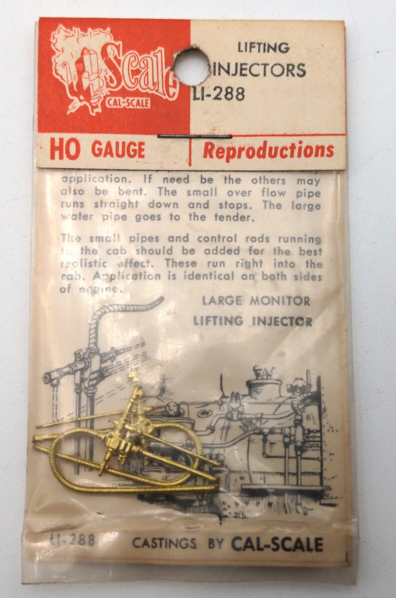 Cal Scale LI-288 HO Scale Brass Lifting Injectors